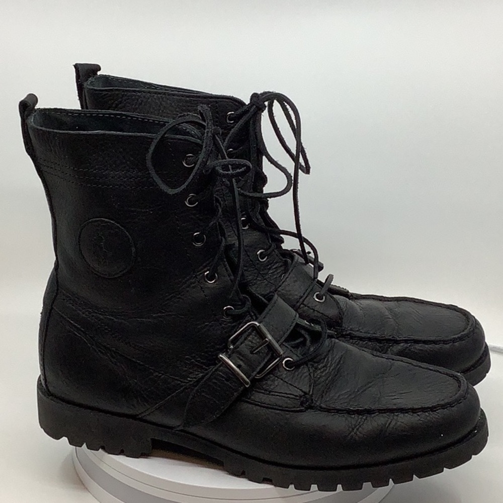 Polo by Ralph Lauren Ranger black grain leather pull ups size 12D